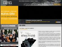 Tablet Screenshot of produccioneslastra.com